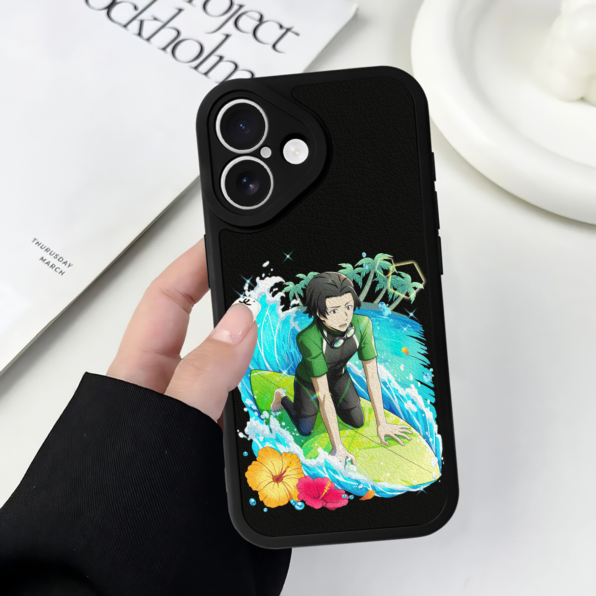 （画像用） 文豪ストレイドッグス Bungo Stray Dogs 【iPhone 16シリーズ対応】シリコンスマホケース（レザー調） 材質：シリコン